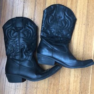 Black cowboy boots